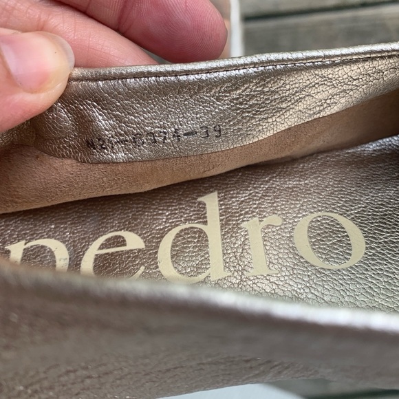 Pedro Garcia gold ballet flats almundena gym slipper pebble leather sz 39 US 9 - Picture 6 of 8